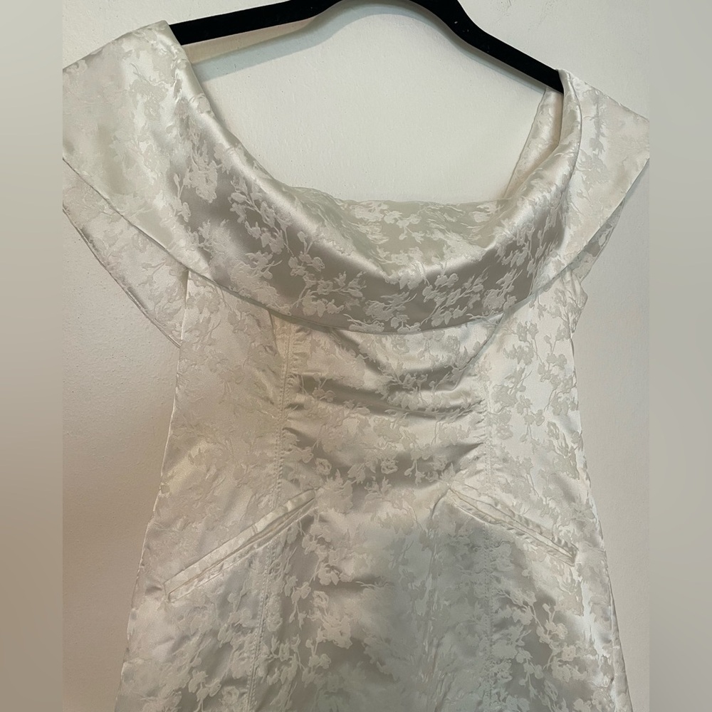 BHLDN White Mini floral Dress Bridal - Picture 2 of 13